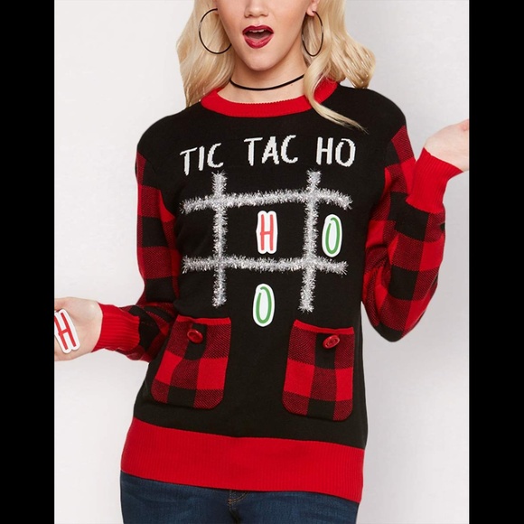 buffalo plaid christmas sweater